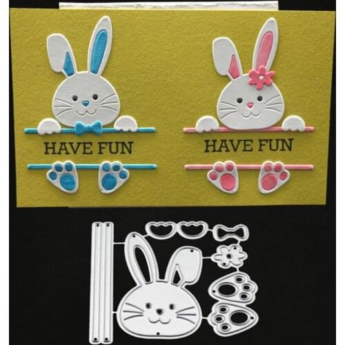 Bow Rabbit Metal Cutting Dies Stencil Scrapbooking DIY Album Stamp Paper Card Embossing Decor Craft 11XC