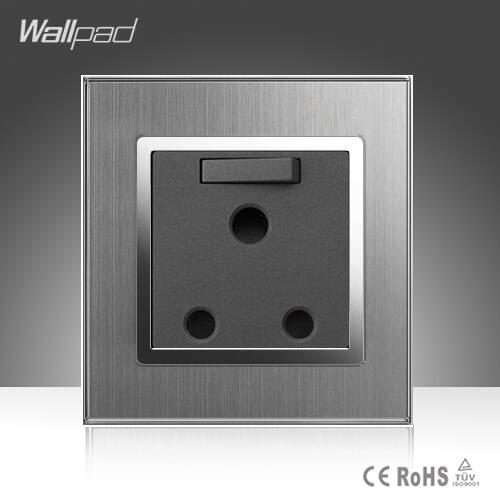 Metal UK 15A 250V Switched Socket 15A Soutch Africa Charger Wall Socket Power Supply Charger Electrical Wall Plug Fire Retardant