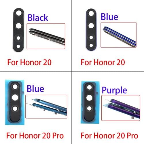 New Back Camera Glass Lens Cover with Frame Holder Replacement Part For Huawei Honor 20 Pro
