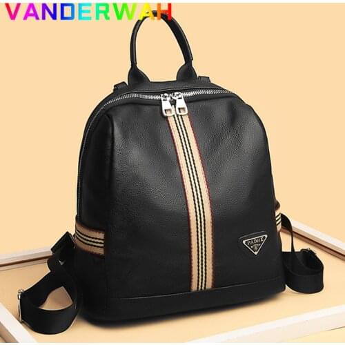 New Designer 3 In 1 Backpack Women Leather Multifuction Bagpack Casual Anti Theft Back Pack Teen Girl Schoolbag Sac Travel Bag