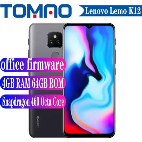 Original Lenovo Lemo K12 SmartPhone 4GB RAM 64GB ROM Snapdragon 460 Octa Core 6.5 inch 1600x720P 5000Mah Battery 48MP Camera