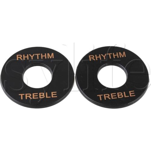 Pair Rhythm Treble Switch Plate For Electric Guitar black