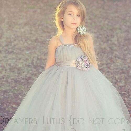 Flower Girl Wedding Dress Dress Tutu Princess Dress Children Piano Concert Show Host Fashion Teenagers Dress Female 2-14 Years