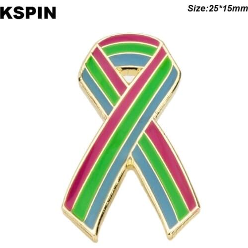Polysexual pride Bow Metal Badge Lapel Pins Brooch Jewelry Rozet in Badges Pin XY0695-6