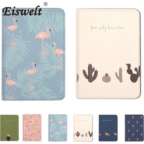 Dropshipping Flower Animal Passport Holder Passport Cover Bag Travel Women Credit Card Holder Wallet Tickets Case Organizer Bag