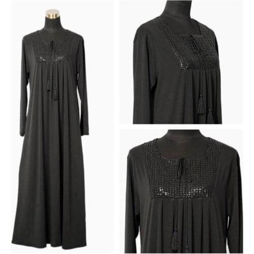 Ramadan Eid Sequined Beading Islamic Abaya Hijab Muslim Dress female Caftan Turkish Islamic Kaftan Robe Musulman Abaya WY11