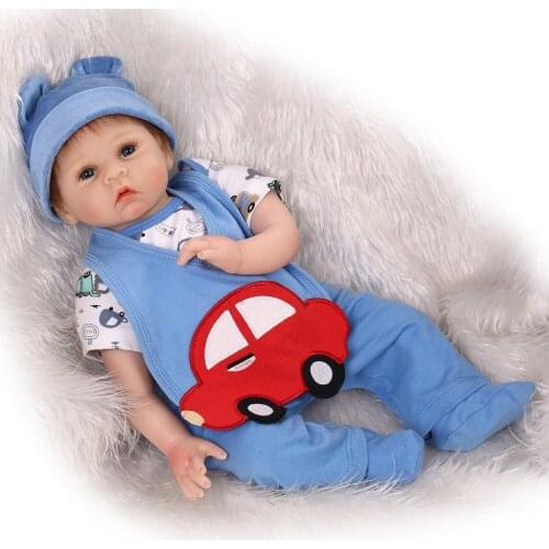 Realistic newborn baby children sweet baby 22inch silicone vinyl real soft touch reborn baby 55CM good for child