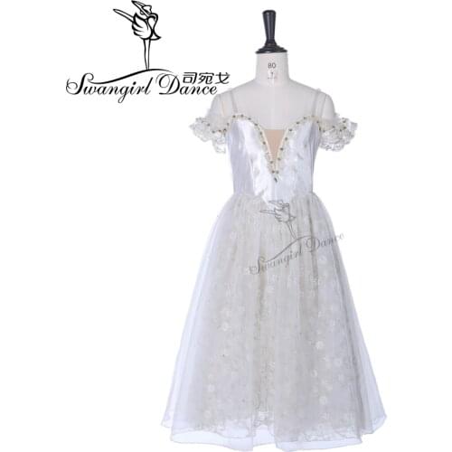 Girls flower fairy romantic lyrical ballet dress adult professional stage ballet long dress for performance BT9334