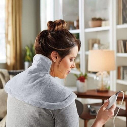 Y1UF US/EU Plug Men Women Winter Warm Electric Heating Shawl Shoulder Neck Heat Wrap