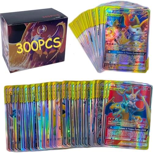 TOMY 300 Pcs French Version Pokemon Card GX VMAX Shining TAG TEAM Battle Carte Trading Cards Game Children Toy