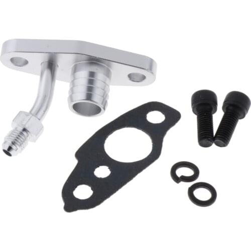 Turbo Oil Feed & Return Flange for TOYOTA CT12 CT20 CT26 - 4AN Feed with 3/4” Barb