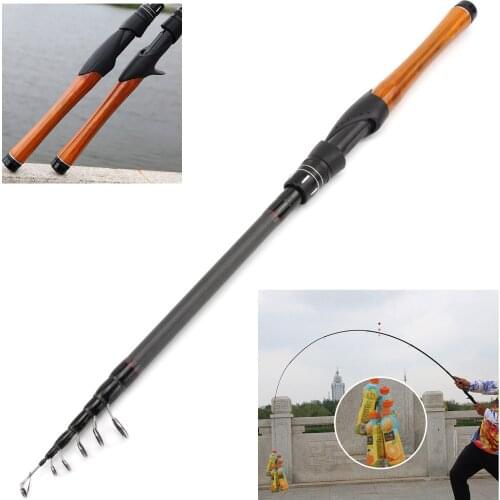 1.8m-2.7m High quality telescopic fishing rod Carbon Casting Spinning Rod Portable ultra short lure rod trout Pikes fish pole