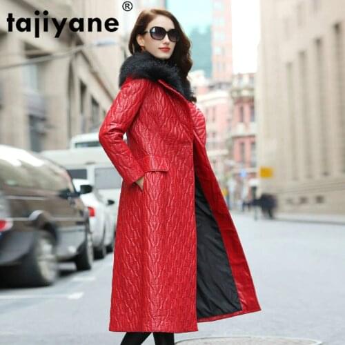 Genuine Leather Jacket Women Winter Jacket Female 100% Real Sheepskin Coat Long Natural Fur Collar Jackets Clothes Hiver 1021-9