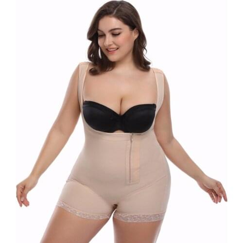 S-6XL Briefs Butt Lift Tummy Control Waist Trainer Bodysuit Lingerie Plus Size Women Full Shaper Shapewear Powernet Slimming