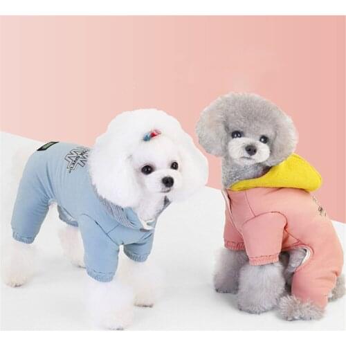 Winter Dog Clothes Thicken Pet Hoodie Coat Super Warm Puppy Cotton Jacket Plush Doggy Hooded Clothing Waterproof Cat Outfits