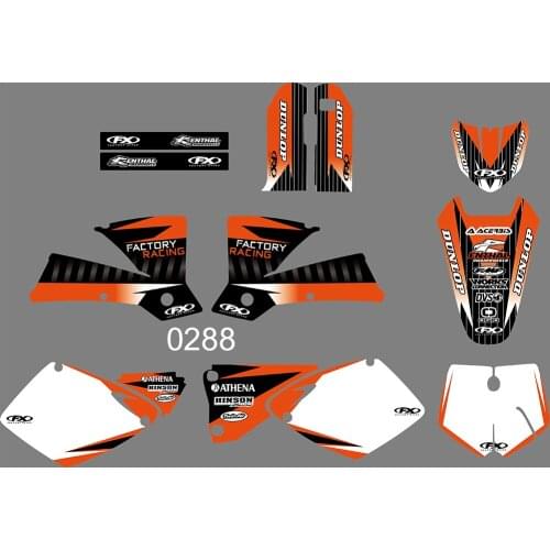 0288 Motorcycle Team Graphic & Backgrounds Decal Stiker Kits for KTM SX 2001 2002