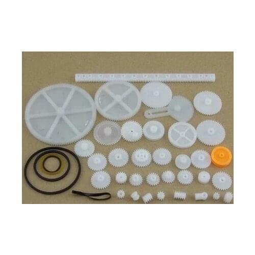 2bag 34pcs Plastic Gears motor gear rack pulley belt Worm gear Single-and double-gear