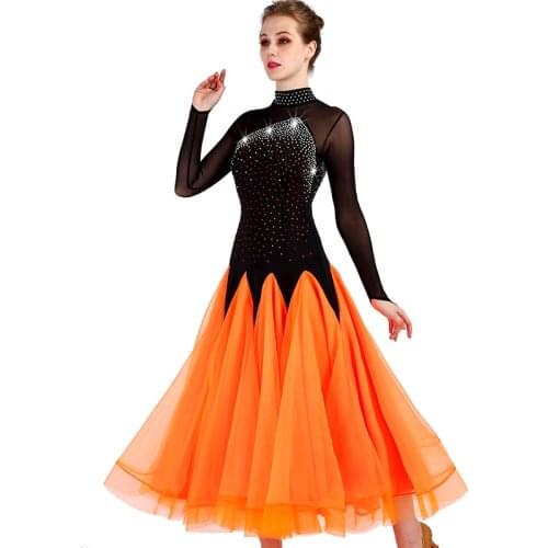 2019 New Costume Sale Ballroom Dance Skirts Newest Design Woman Modern Waltz Tango Dress/standard Competition Dress MQ041