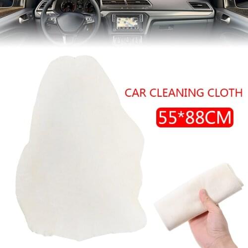 55*88cm Car Cleaning Wiping Cloth Household Natural Chamois Streak-free Drying Towel For Smooth Surface Cleaning