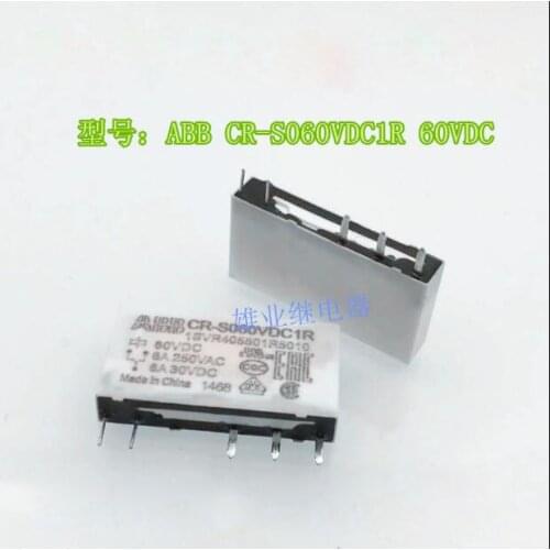 60V relay ABB CR-S060VDC1R ABB-CR-S060VDC1R ABBCRS060VDC1R ABB CR S060VDC1R 60VDC 6A 5PIN
