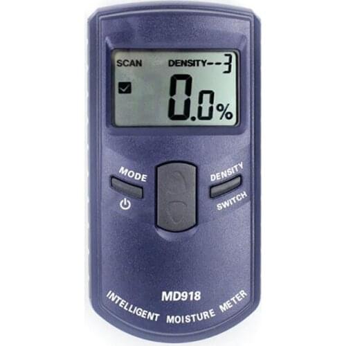 Pinless Wood Moisture Meter, Inductive Digital Moisture Meter Detector for Wood, 10-Gear Density, Range 4% - 80%, Accuracy: 0.5