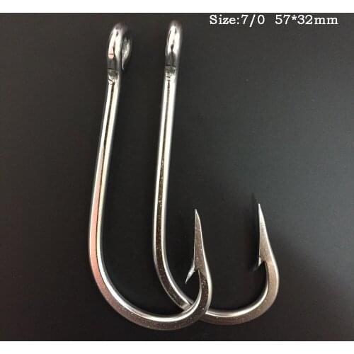 CN03 7/0 20pcs Stainless Steel Fishing Hook Big Game Fishing Hook Mustad J Type Fishing Hook Free Shipping