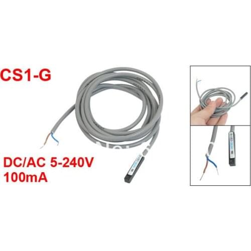 CS1-G DC AC 5V - 240V 100mA 2 Wire Type PNP NC 2mm Detector Inductive Proximity Switch Sensor 2M Cable