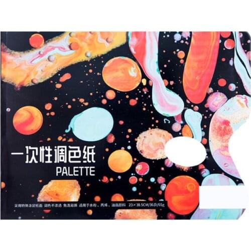 Painting Material Paper Disposable Washable Color Palette 36 Sheets Of Color Paper Gouache Acrylic Toning Q1JC