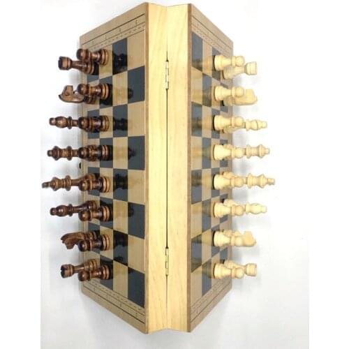 32 Pcs Wooden Folding Chess Magnetic Pieces Folding Board Chess Wholesale Dropshipping Support