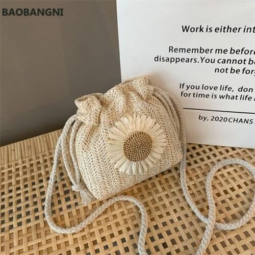 Designer Crossbody Bags For Women Straw Bolsa Fashion Lady Knitting Korean Summer Beach Evening Womens Shoulder Bag