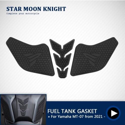 For Yamaha MT 07 MT07 MT-07 2021 - Side Fuel Tank pad Tank Pads Protector Stickers Decal Gas Knee Grip Traction Pad Tankpad