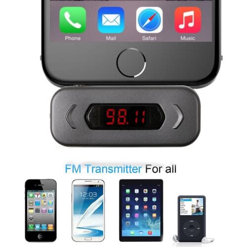 FM Radio Calling Wireless Radio 3.5mm Jack Adapter for IOS Android Car Speaker HandsFree FM Modulator Transmissor LCD Displayer