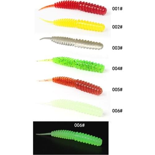 Fishing Lures Worm Bait Soft Bait 49mm 65mm Pesca Carp Fishing Bass Lure Artificial PVA 1.2g Accessories Sports Entertainment