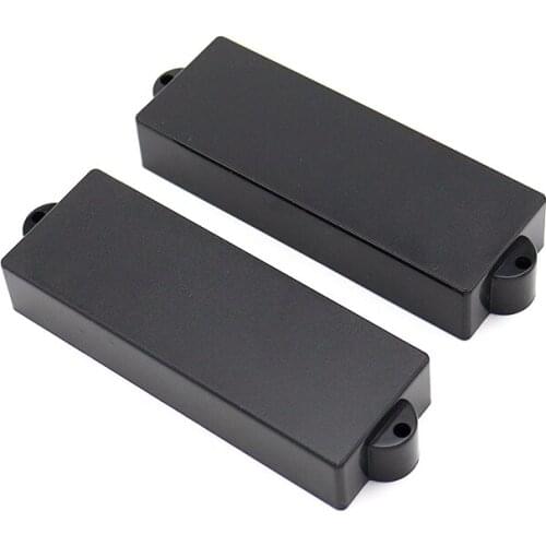 2Pcs Black 5 string PB Electric Bass Closed Pickup Cover housing cover