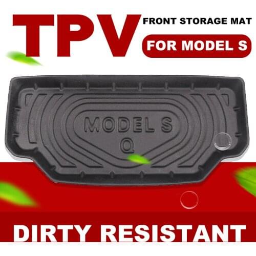 Suitable for Tesla for Model S front storage box mat Tpv environmental protection material front trunk mat modification