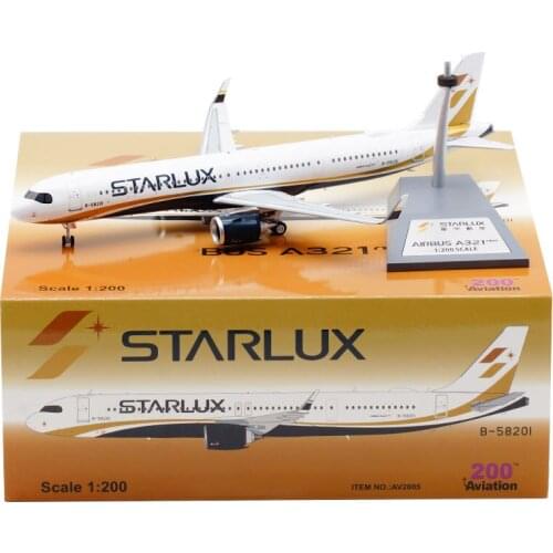 Diecast 1:200 Alloy A321 NEO B-58201 STARLUX AIR Airlines Aircraft Airplane Models with Landing Gears Display Show Souvenir