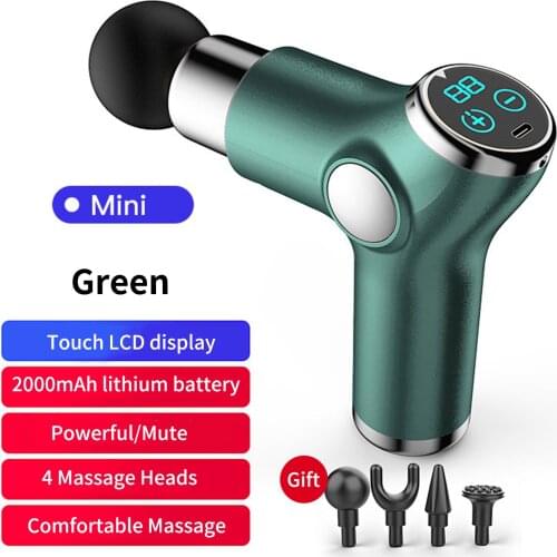 4 types Mini LCD Fascia Gun Massage Gun Muscle Relax Body Relaxation Electric Massager With Portable Bag For Fitness Exercise