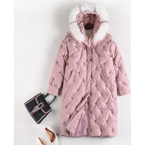 Fashion Plus Size Womens Cotton Coat Mid-length Thick Korean Version 2020 Winter Fat Sister Big Fur Collar Cotton Coat