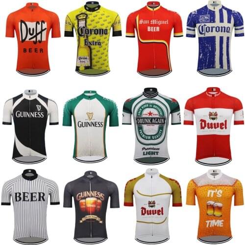 New Cycling Jersey BEER Men Short Sleeved Clothing Shirt CUSTOMIZEBasketball Maillot Outdoor Ciclismo Bicycle