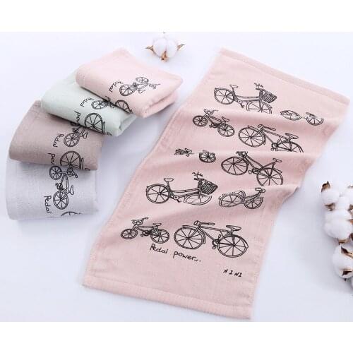 1Pcs Baby Face Towel Soft Comfortable Printed Baby Wash Face Towel Cute Cotton Square Shape Infant Face Towels