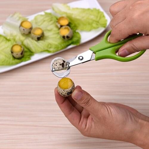 Practical Egg Scissors Quail Egg Scissor Opener Stainless Steel Raw Egg Open Blade Clipper Creative Kitchen Tools Set