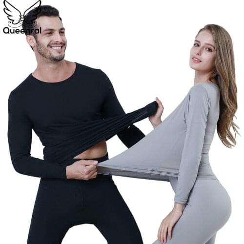 Queenral Long Johns For Male Female Warm Thermal Underwear Thermal Clothing Men Woman Winter Plus Size L - XXXL Thermal Suit