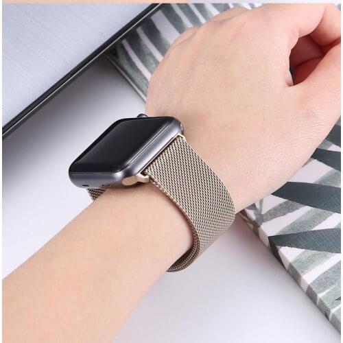 New Stainless Steel Band For Apple Watch Series 6 SE 40mm 38mm Magnetic Strap For Apple Watch 6 5 4 3 42mm 44mm Straps