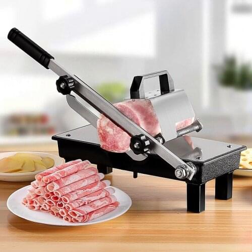 Home Kitchen Manual Meat Slicer Stainless Steel Frozen Meat Cutting Machine For Lamb, Beef, Pork Slicing Vegetables Cutter
