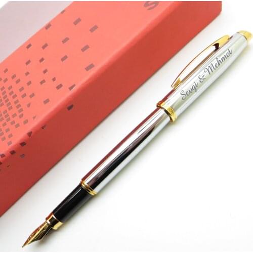 Scrikss SG132 İsme Custom Gold Chrome Fountain Pen | Scrikss Pen