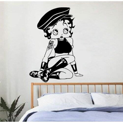 Sexy Girl Wall Stickers Nursery Children Room Removable Home Decoration Vinyl Cartoon Wall Decals Living Room Art Decor Y743