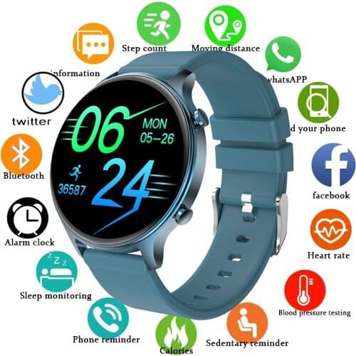 GEJIAN 2021 New Smart Watch Men Women IP68 Waterproof Fitness Tracker Smartwatch Mens For Xiaomi Huawei IOS Electronic clock+Box