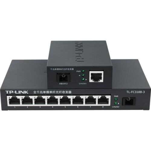 TP-Link TL-FC318B-3/TL-FC311A-3 3KM SC Singlemode Media Converter Gigabit Fiber Transceiver
