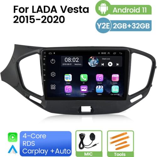 2GB 32GB Android 11 HD Screen Player For LADA Vesta Cross Sport 2015-2020 BT Wifi GPS Car autoradio multimedia SWC
