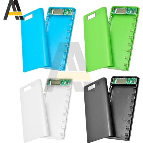 8x18650 Battery Charger Box Bank Power Holder Case Dual USB LCD Digital Display 8*18650 Battery Shell Storage Organize DIY